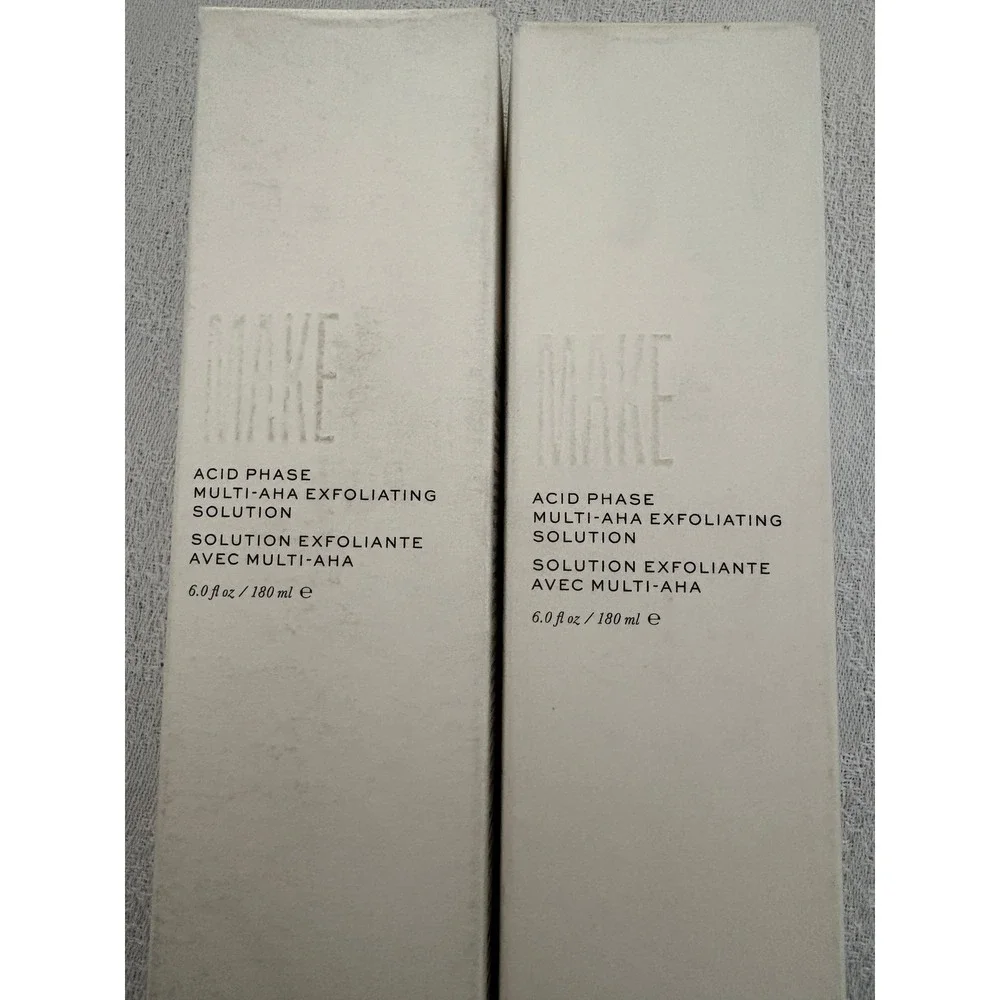 MAKE Beauty Acid Phase Multi AHA Exfoliating Solution - 6.0 fl oz - Lot of 2